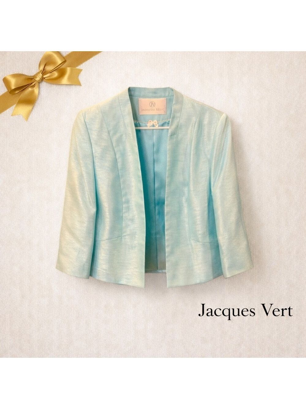 Jacques Vert Pastel Seafoam Green Jacket Size US 10